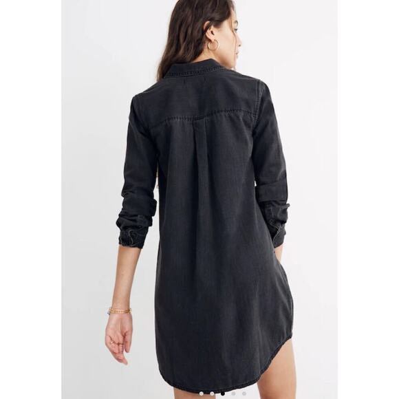 Madewell Black Denim Shirtdress Small - Picture 3 of 8